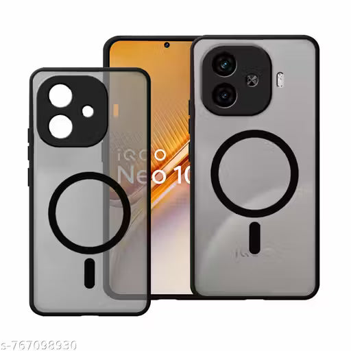 iQOO Neo 10R 5G Stylish Leather Texture Soft TPU Back Cover | Anti-Scratch & Lightweight