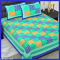 RAJASTHANI 100% JAIPURI COTTON DOUBLE BEDSHEET WITH 2 PILLOW COVER
