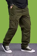 Men’s Cargo Pants | Casual Cotton Cargo Trousers for Men | Multi Pocket Pants | Stylish Comfortable Casual Bottom Wear for Men