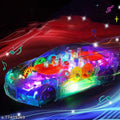 JVTS Gear Light car Toy with Mechanical Gears Simulation,Transparent Body,3D Lights,Different Types of Music,