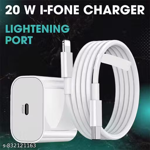 20-Watt Charger, Type-C to Lightening Cable Compatible for I-Fone and other I-OS Devices, Fast Charger Supports Fast Charge Specially