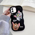 Rycore Tom & Jerry Back Case Cover Compatible with i-Phone 11 Soft Silicone 3D Cute Cartoon Full Protective Case for i-Phone 11 - Black