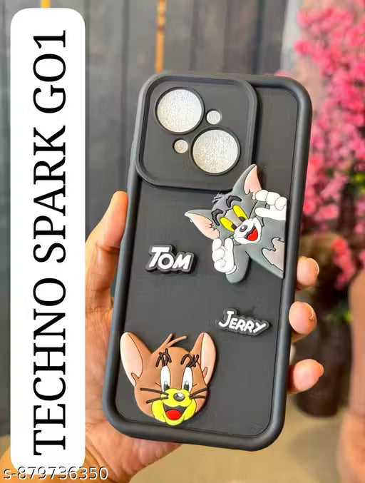 New Design Tom and Jerry Back Cover Soft Silicone Case Cover Edge Camera Protection Cover
