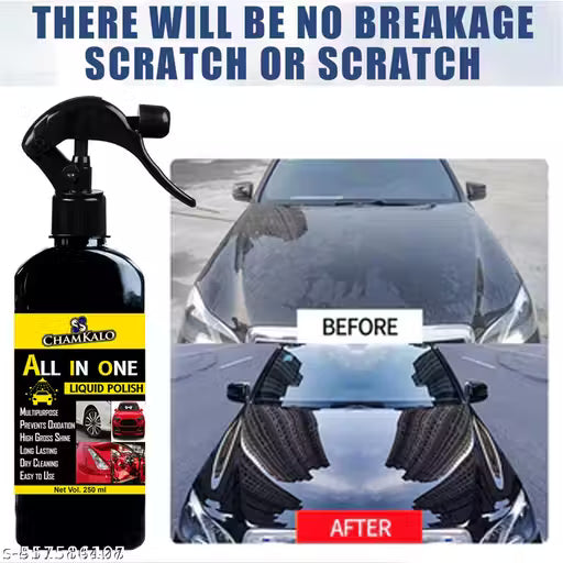 Chamkalo All In One Liquid Polish ,Car Polish , Dashboard Polish , Polish / Bike Polish , Interior Polish , High Gloss ,Long Lasting ,Spray Polish (250 ml)