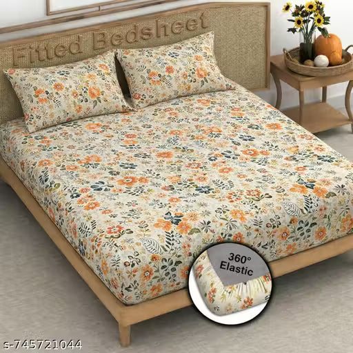 Elastic badsheet with 2 pillow cover