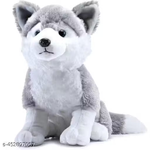 Adorable Husky Dog Stuffed Animal Puppy Soft Toy - 35 cm (Multicolor)