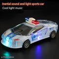 ToyHaus Police Car With Lights Friction Music And Siren Sound Police 3D Car Police Car Super Speed Colorful Dazzling Light And Music,Multicolor