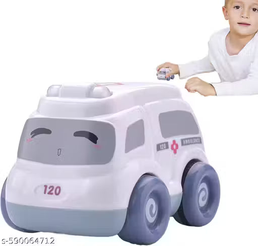 Ambulance Musical Car Toy for Toddlers – Light, Sound, Push & Go Fun Vehicle
