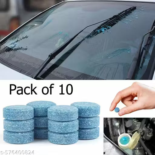 AUTOFRILL Car Wiper Detergent Effervescent Tablets Washer Auto Windshield Cleaner Glass Wash Cleaning Tablets (Pack of 10)