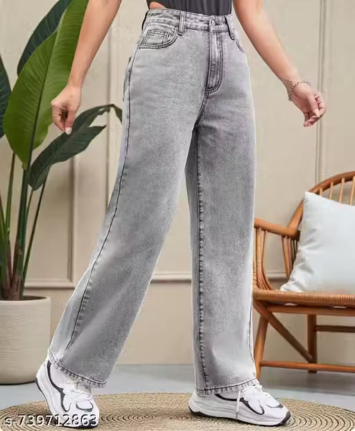 Girls Trendy Fashionable Stylish 4 Pocket Denim Jeans For Women