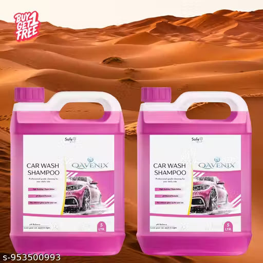 Car Wash Shampoo 10 Liter pH Neutral Foam Booster No Streaks Pink Car Shampoo