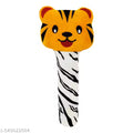 SnugglePuff Soft Tiger Rattle - Two Sounds: Rattle & Squeaker - Embroidered Face – Orange
