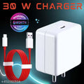 30 Watt 3A Fast Charging Mobile Charger With Detachable Red Cable, Fast Charging Tech, 30Watt Charger, Compatible, Supports