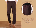 Pesado Men's SMART FLEXI BROWN Formal Trousers Pants(ADJUSTABLE WAIST UPTO 2 INCH)