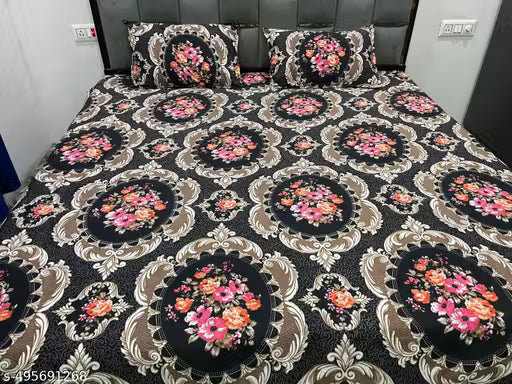 Floral print Double bed sheet