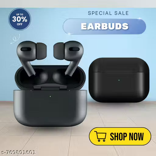 Airpod Pro blk True Wireless Bluetooth Earphones with 10Hours of Playtime & Compatible for all Smartphones