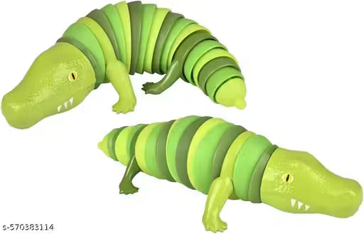 Chocozone Crawling Caterpillar Toy Toddler Toys for Kids Flexible Clicky Sound Making Sensory Toys for 2+ Years Old Boys & Girls (21cm Crocodile)