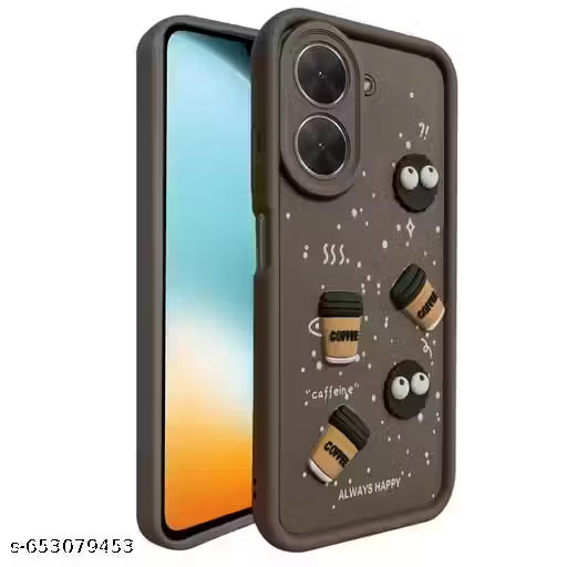 TFC Coffee Back Cover for Redmi A5 4G| Coffee Coffee Back Cover| Silicone Coffee Back Cover| Flexible 3D Design Designer| Cartoon Coffee Back Cover