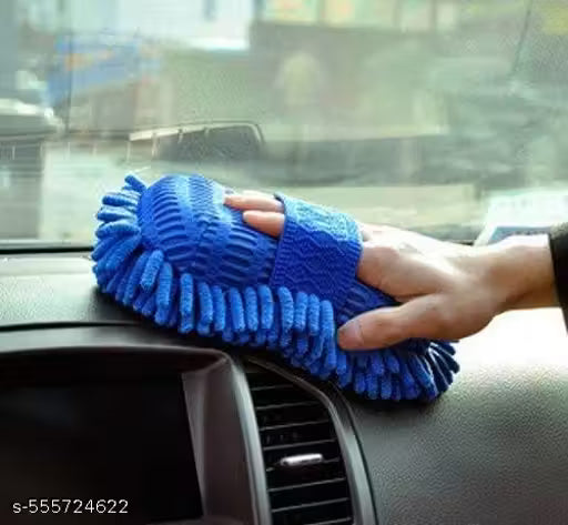 Multipurpose Microfiber Cleaning Glove Sponge – Wash & Dry Mitt for Car, Home & Office Use