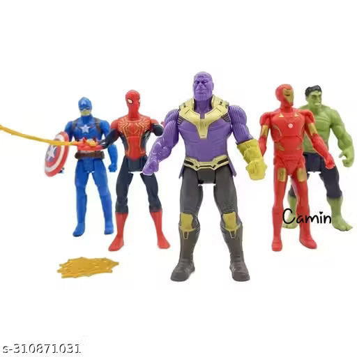 Camin Avengers Superhero Action Figure Toy Set of 5 Superheroes Toys | Action Figure Toys of 5