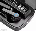 M19 Latest New Trending HD LED Display Earphone Sports Waterproof Stereo Bluetooth Headset (Black, True Wireless Earbuds Airpodd Earphone Bluetooth