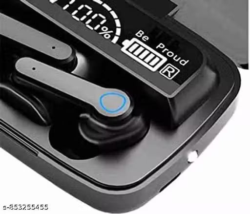 M19 Latest New Trending HD LED Display Earphone Sports Waterproof Stereo Bluetooth Headset (Black, True Wireless Earbuds Airpodd Earphone Bluetooth