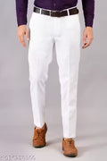 Men's white Formal Trouser, designed for comfort and a smart formal look. Made from premium look