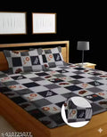 1 Fitted Bedsheet with Elastic Bedsheet Platinum Printed Bedsheets Double King Size Bedsheets with 2 Pillow Covers