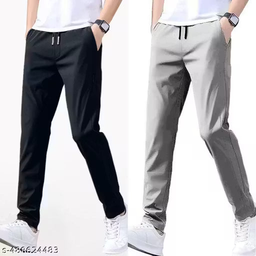 Black and Light Grey Best Male Joggers & Gents Track Pants – new style, latest design, regular, cross pocket ,