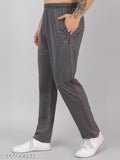 Zeffit Men's Solid Grey Track Pants