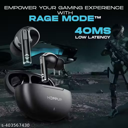 Hoppup S40 Earbuds with 13MM Drivers, 40H Playtime
