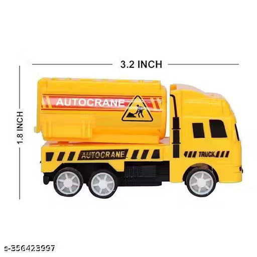 Aravish Pack of 6 Friction Power Wheels Toy Truck– Pack of 6 Construction Truck Toys, Vehicles Play Set for 3+ Year Old Boys