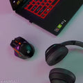 Portronics Vader Pro Wireless Gaming Mouse with 2.4 GHz Receiver, 6 Buttons, Thumb Support, High-Precision Tracking, Ergonomic