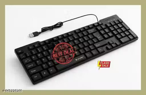 Wired USB Keyboard Full Size 102 Keys with Numeric Keypad | Plug & Play Keyboard for PC, Laptop, Office & Home Use | Black