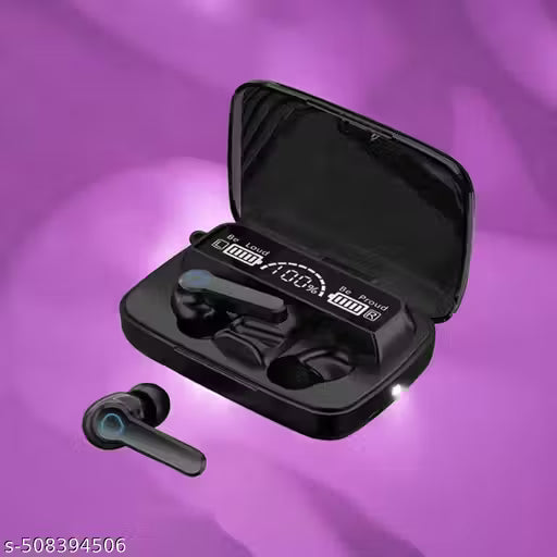 M 19 TWS Bluetooth 5.0 Wireless In Ear Earbuds Touch Waterproof LED Digital Display Bluetooth Headset (Black, True Wireless)