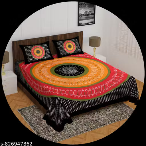 100% cotton double bed bedsheet (90*100)