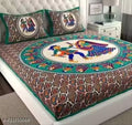 100% Cotton bedsheets Rajasthani Jaipuri Double bed Size #Bedsheets Set of 1 Double #Bedsheets with 2 Pillow Covers (Multicolour) - 180 TC