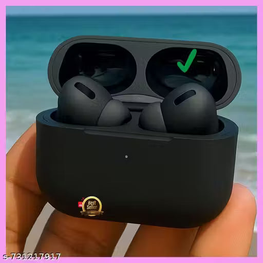 Airpods Wireless Bluetooth and Earbuds With Charging Case, 5.4 Bluetooth Version Matte (BLACK).