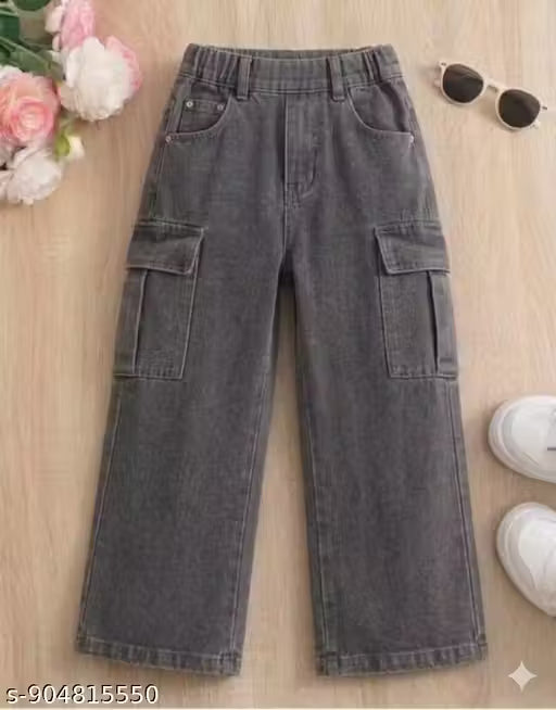 Denim jeans cargo for kids boy's and girl's