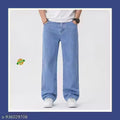 Men's Baggy Fit Washed Light Blue Jeans
