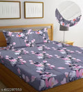 ATTRACTIVE ALL ROUND ELASTIC FITTED (DOUBLE/SINGLE) BEDSHEET (BEST QUALITY) SUPER SOFT GLACE COTTON - UPTO 6" MATTRESS - (CT-07)