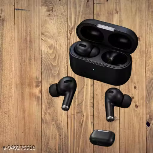 Airpods Wireless Bluetooth and Earbuds With Charging Case, Bluetooth Version Matte (BLACK).