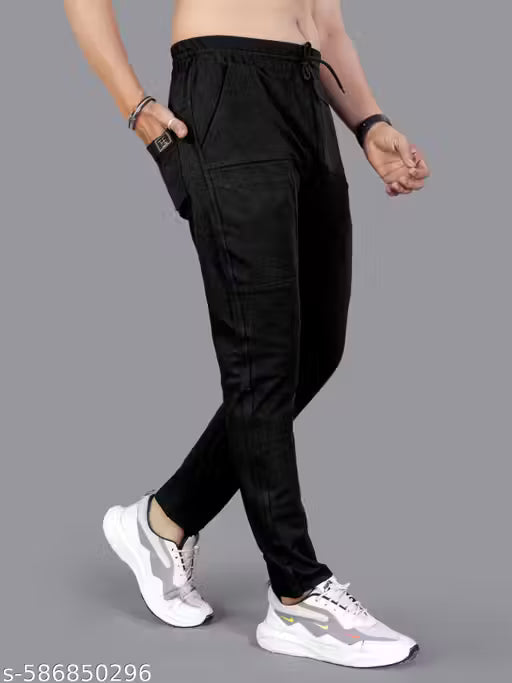 Men’s track pants for gym & running Cotton blend track pant with pockets Stylish track pants for travel Outdoor track pants with utility pockets
