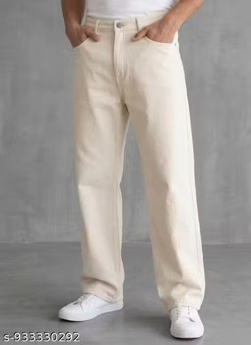 Men’s Premium Wide-Leg Relaxed Fit Denim Jeans Embrace the ultimate trend with our Wide-Leg Relaxed Fit Jeans.
