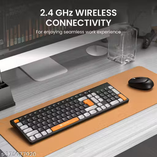 Portronics Key7 Combo Wireless Keyboard & Mouse Set with 2.4 GHz USB Receiver, 10m Working Range, 12 Shortcut Keys,