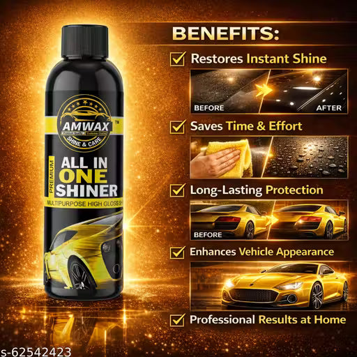 Amwax all in one (multipurpose ) shiner / Car Polish / Bike Polish / Gloss Shine 200 ml