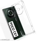 Back Case Cover for // "Poco C61" // (Camera Protection, Silicone, Crystal Clear, Soft Flexible)