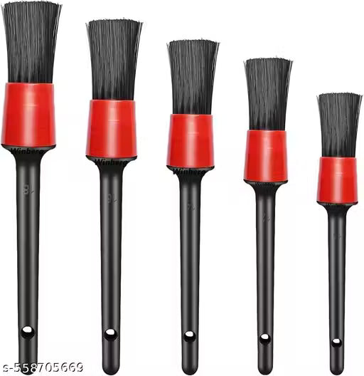 Professional Car Detailing Brush Set (5 Pcs) | Wheel, Tire, Interior & Exterior Cleaning Brushes