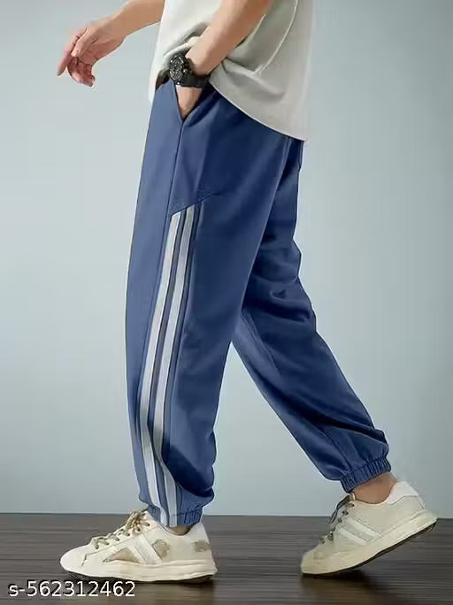 Nobero Men's Oversized Side Striped Joggers