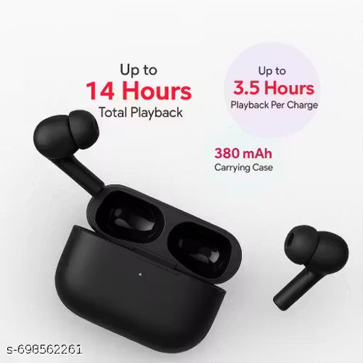 Airpod Pro Style True Wireless Bluetooth Earphones with 3 Hours of Playtime & Compatible for all Smartphones (Black) | airpods